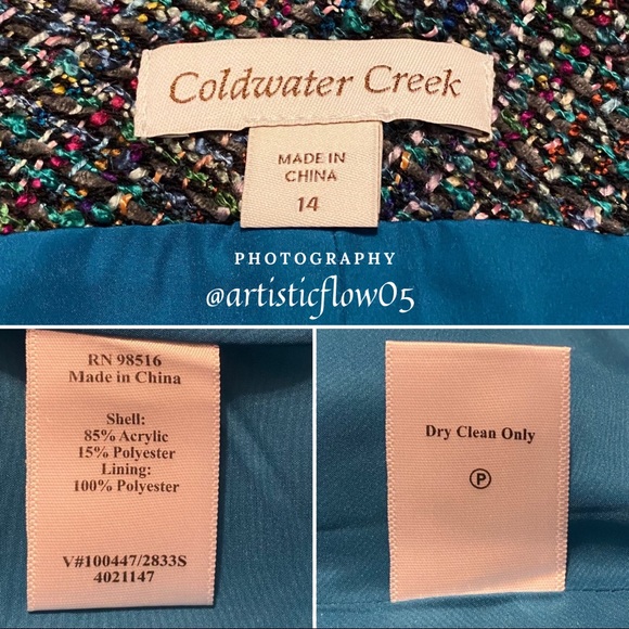 NEW! Coldwater Creek Sapphire Boucle Pencil Skirt - Picture 4 of 4